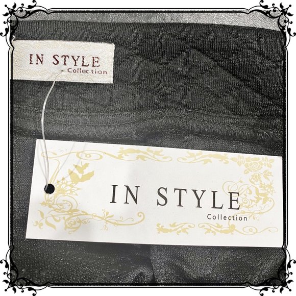 IN STYLE Black Quilted A-Line Mini Skirt - Size Jr. Med. / Great For Fall! - Picture 6 of 10